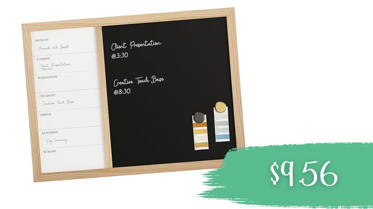 Large Dry Erase and Chalkboard Calendar Combo Only 9.56 Shipped