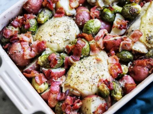 chicken and brussels