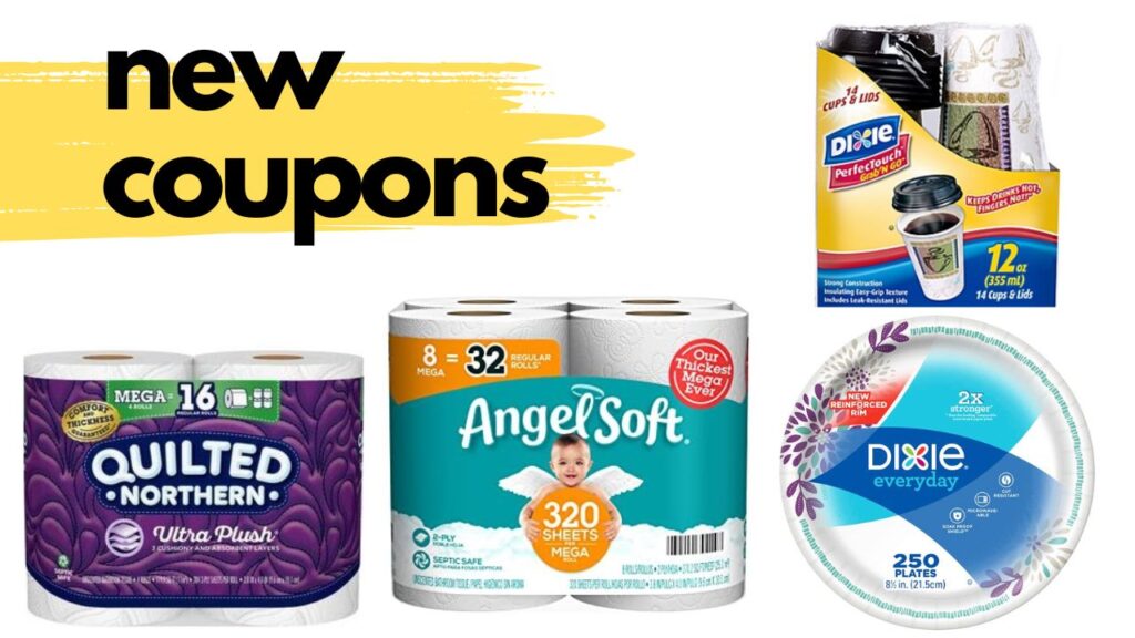 Get 7 in Paper Goods Coupons Dixie, Angel Soft & Quilted Northern