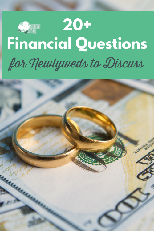 If you are a newlywed or engaged, discussing money is so wise for the future of your marriage. Here are 20+ financial questions for newlyweds to discuss!