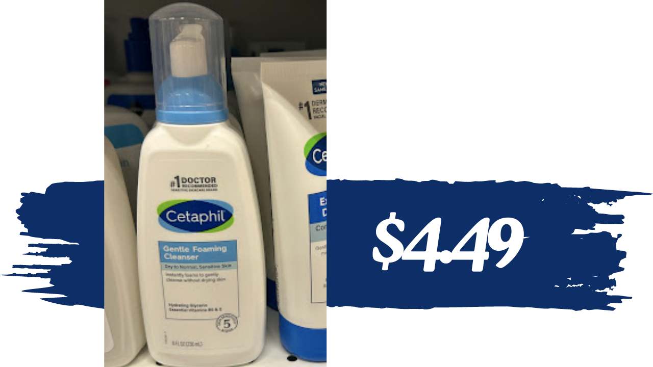 Get Cetaphil Gentle Foaming Cleanser for only 4.49 at CVS! Southern