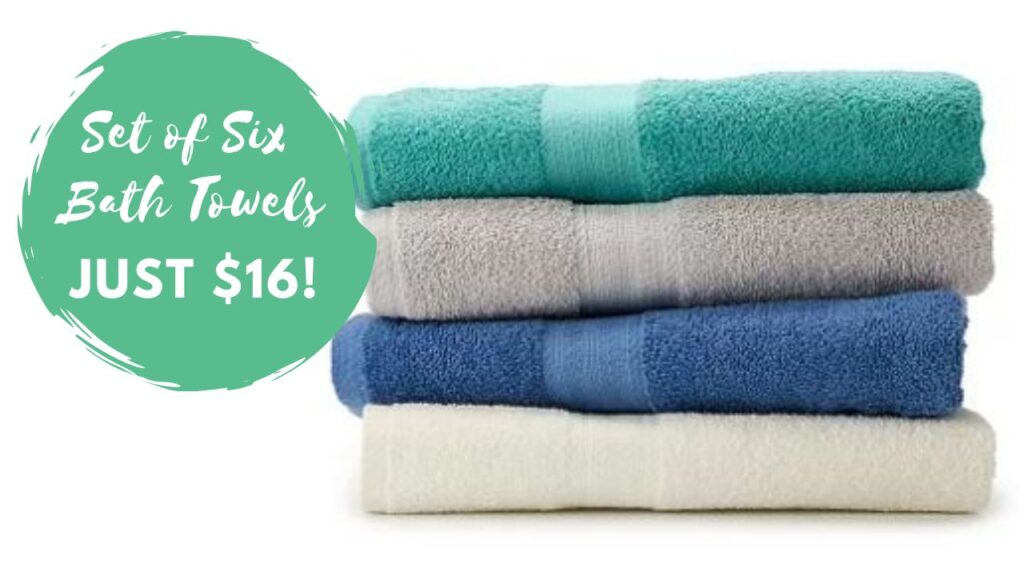 Kohl's Codes Get (6) Big One Solid Bath Towels for Just 16