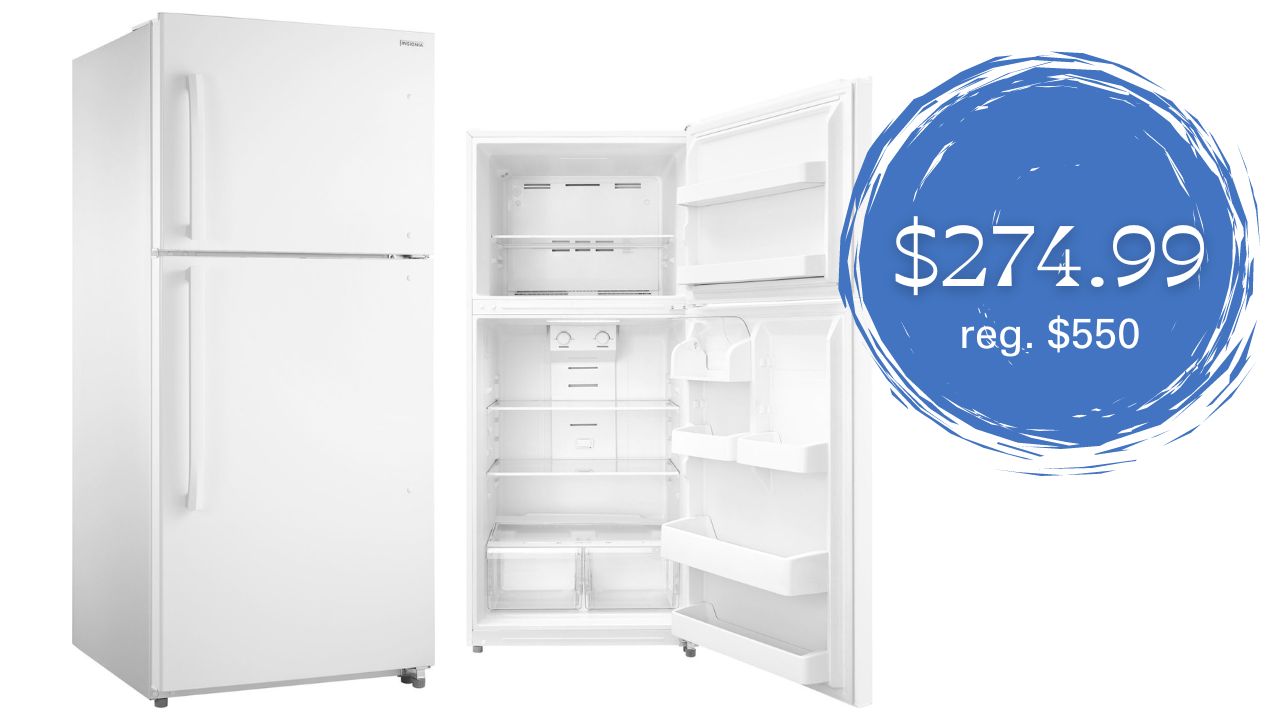Best Buy Insignia TopFreezer Refrigerator 274.99 (reg. 550