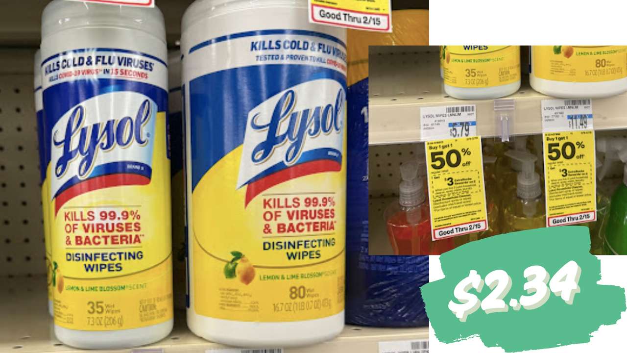 $2.34 Lysol Disinfectant Wipes at CVS :: Southern Savers