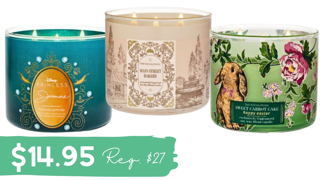 Bath & Body Works | 3-Wick Candles Just $14.95, Including Disney ...