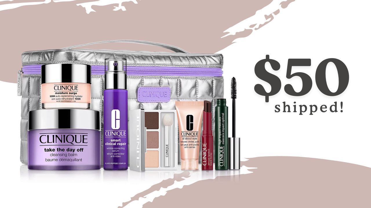 Clinique 8-Piece Best Of Clinique Skincare and Makeup Set $50