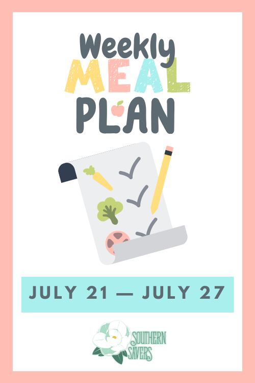 Take the thinking out of meal planning with this free weekly meal plan for July 21. I've got two breakfast ideas, two lunches, and five dinner ideas!