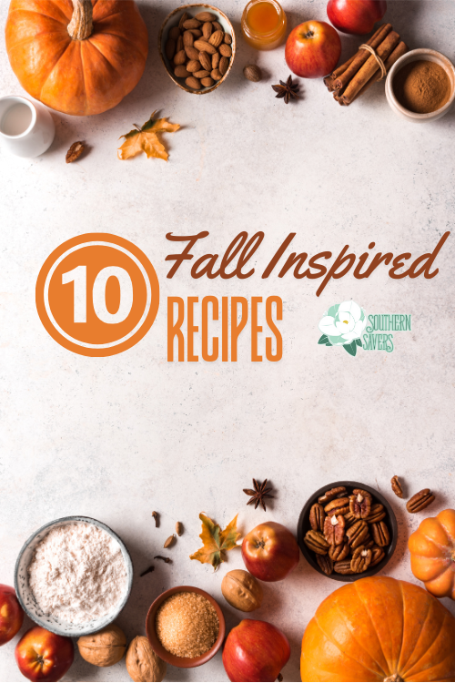 Enjoy the flavors of the cooler autumn season with these 10 delicious, frugal fall inspired recipes. Everything from apple to pumpkin to squash!