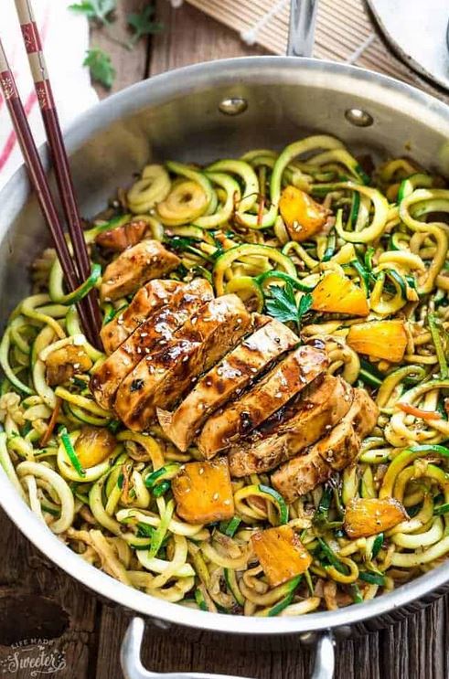 chicken zucchini teriyaki