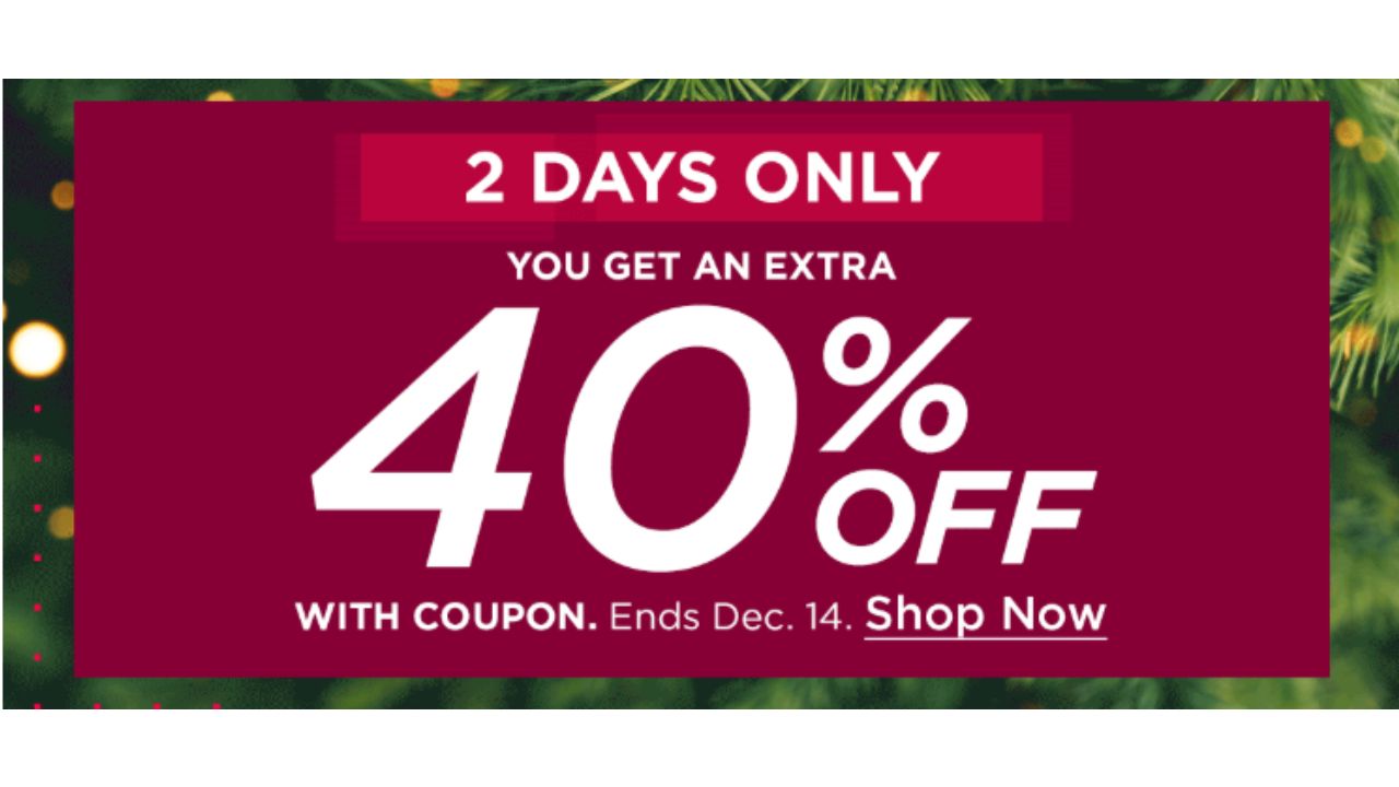 Kohl's Promo Codes, Coupons: 40% / $8.95 Off - January 2026, image size:1280x720