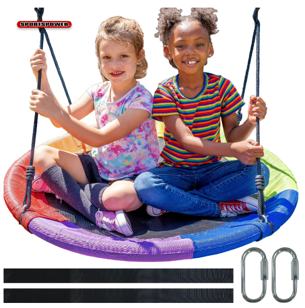 Sportspower 40″ Super Fun Super Saucer Swing, Great for Kids 3-8