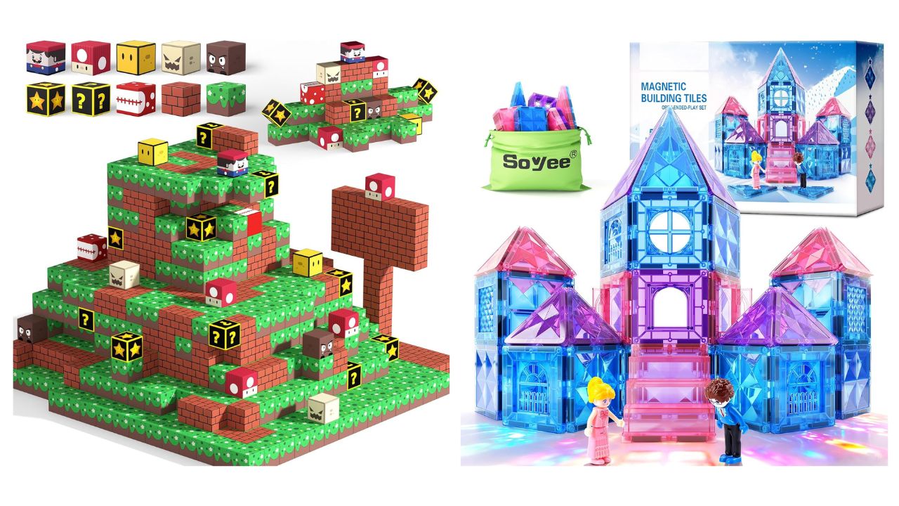 Tile Set Blocks Magnetic Blocks and Tile Sets on Sale at Amazon | Starting at $7.64 ...