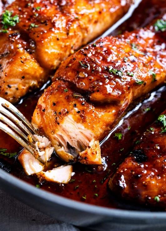 honey glazed salmon