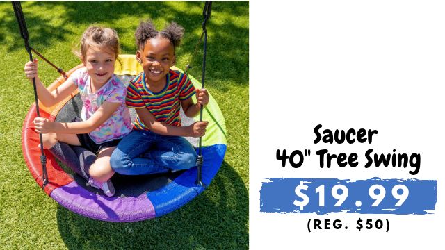 40-Inch Flying Saucer Tree Swing Just $19.99 (Reg. $50)