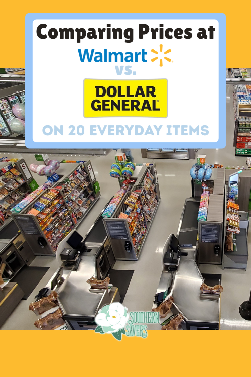I did the hard work of comparing prices at Dollar General vs. Walmart on 20 everyday items. The results were really interesting!