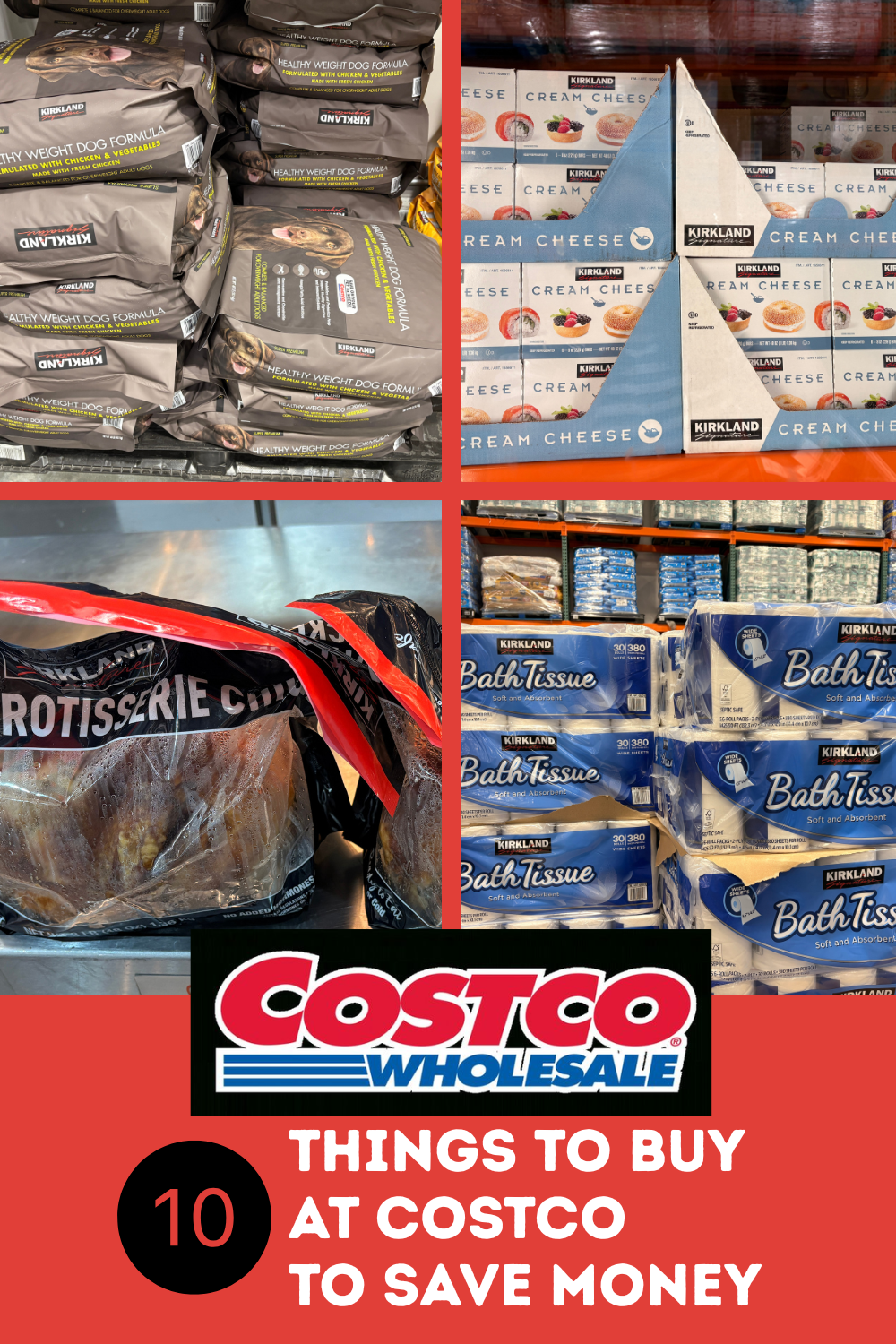 Shopping at a warehouse store doesn't always save you money, but here are 10 things to buy at Costco to save money--these are usually the lowest prices!