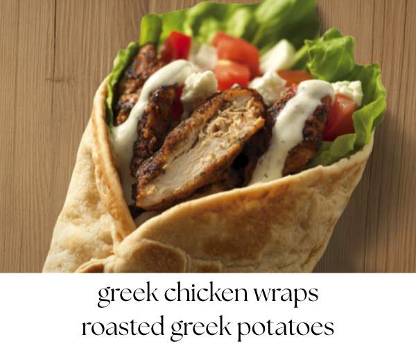 greek chicken wraps
