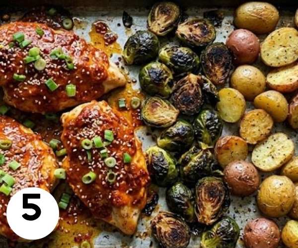 spicy chicken sheet pan