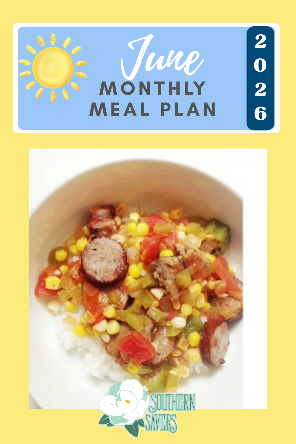 Make life simpler by using my free June 2026 monthly meal plan. This has a month's worth of meal ideas, from vegetarian curry to lasagna roll ups!