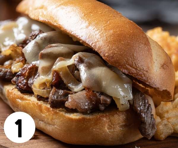 cheesesteak sandwiches