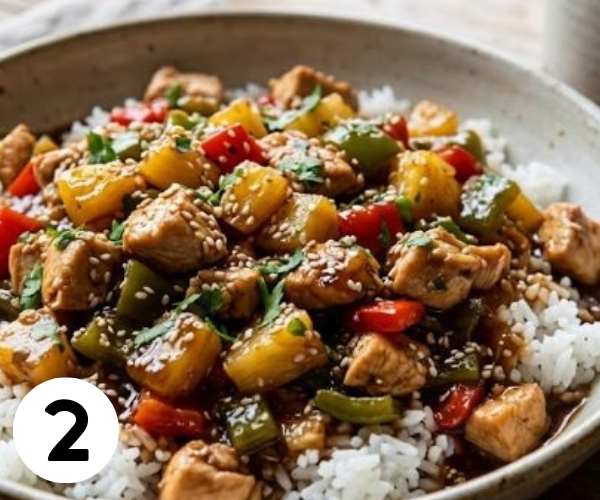 chicken pineapple bowls