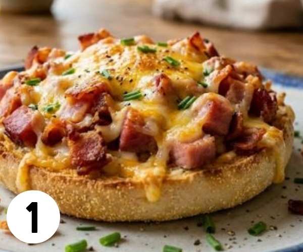 english muffin ham cheese