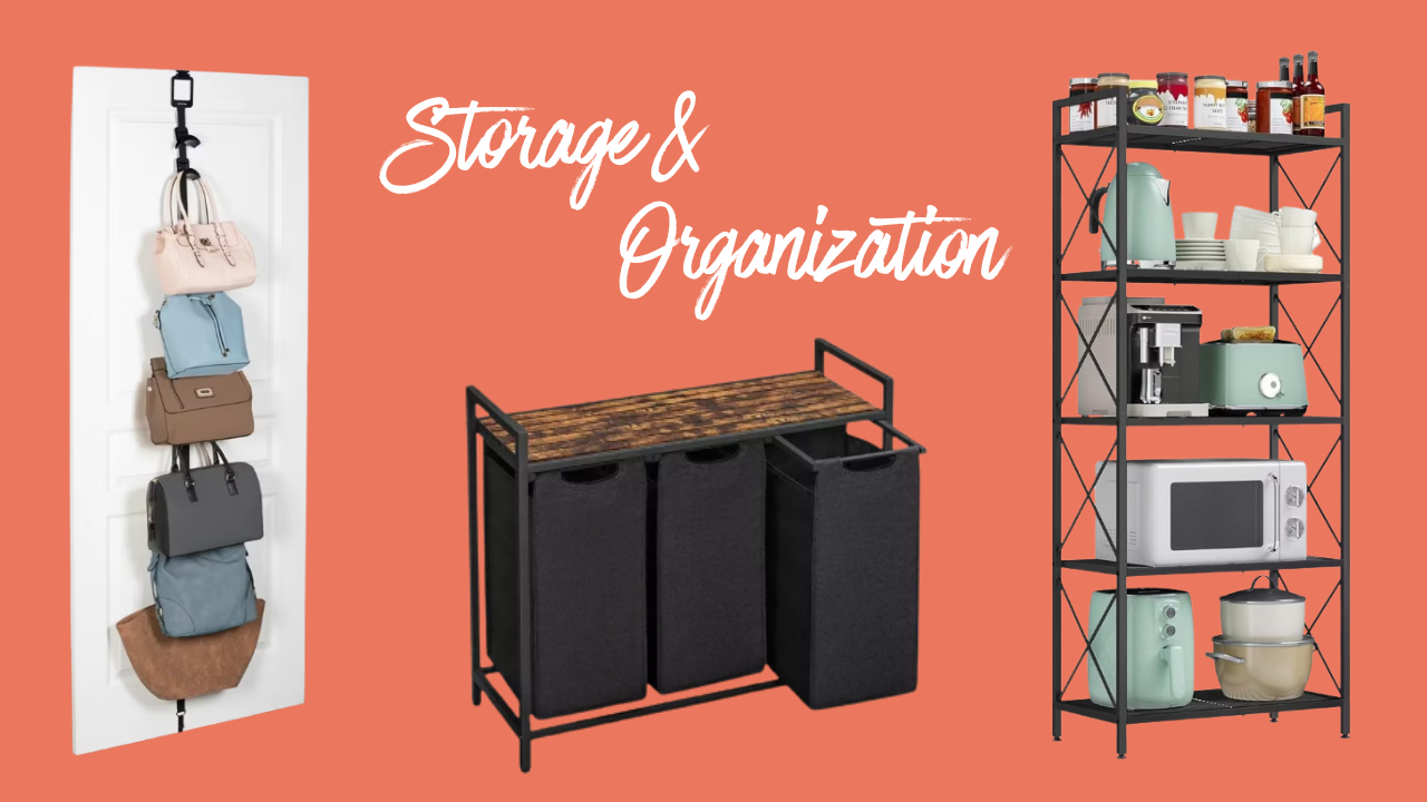 Select storage & organization items (laundry organizers, shoe racks, etc.)