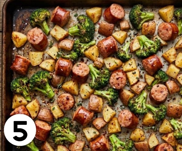 kielbasa sheet pan meal