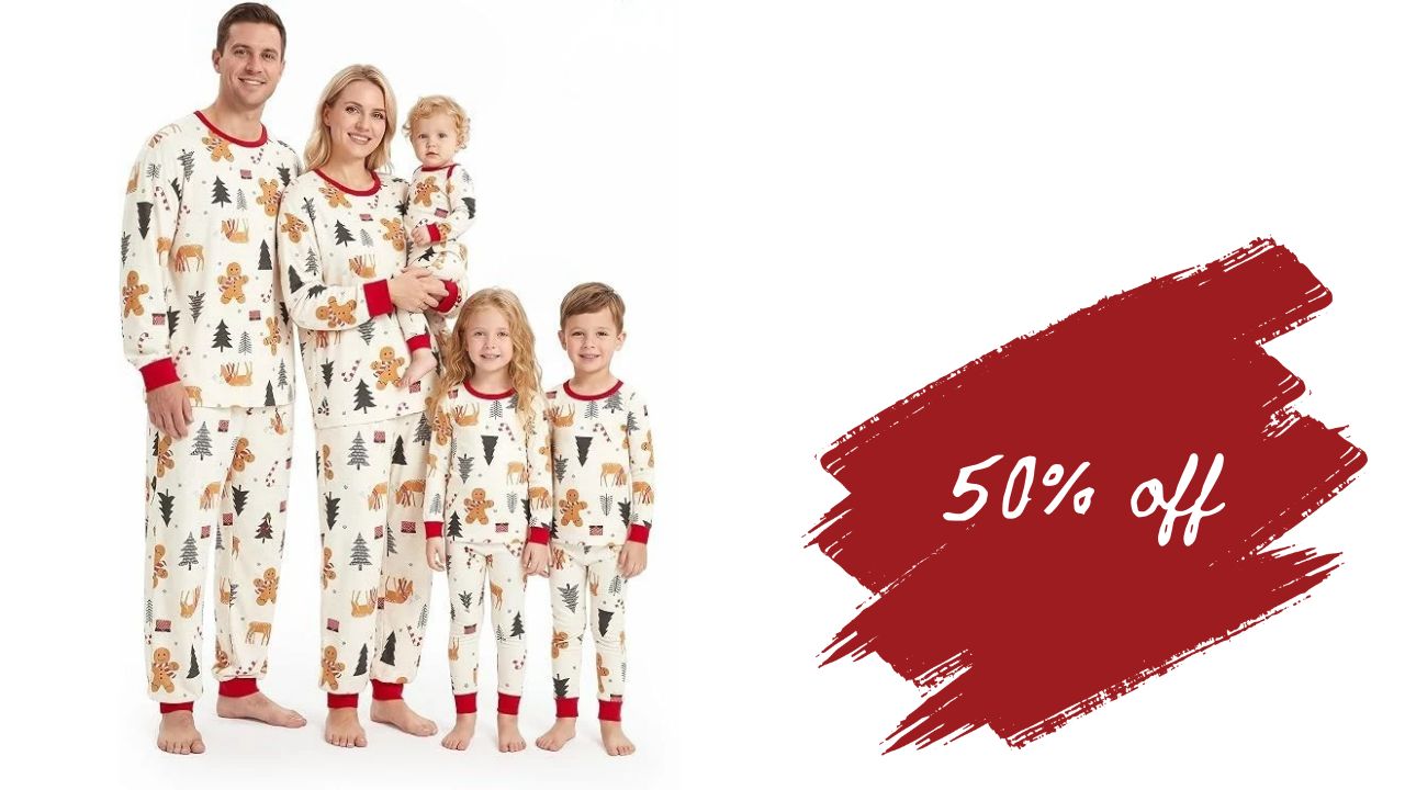 PATPAT Gingerbread Family Christmas Pajamas