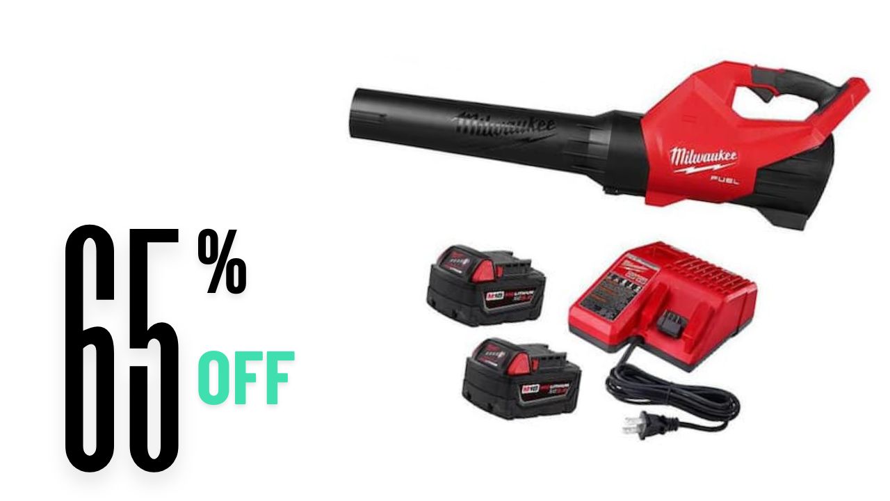 Milwaukee Cordless Leaf Blower w/ 2 Batteries & Charger 65% Off
